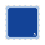 Mahjong Mat- Blue Scallop Color Wave