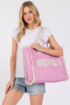 Embroidered Beach Tote