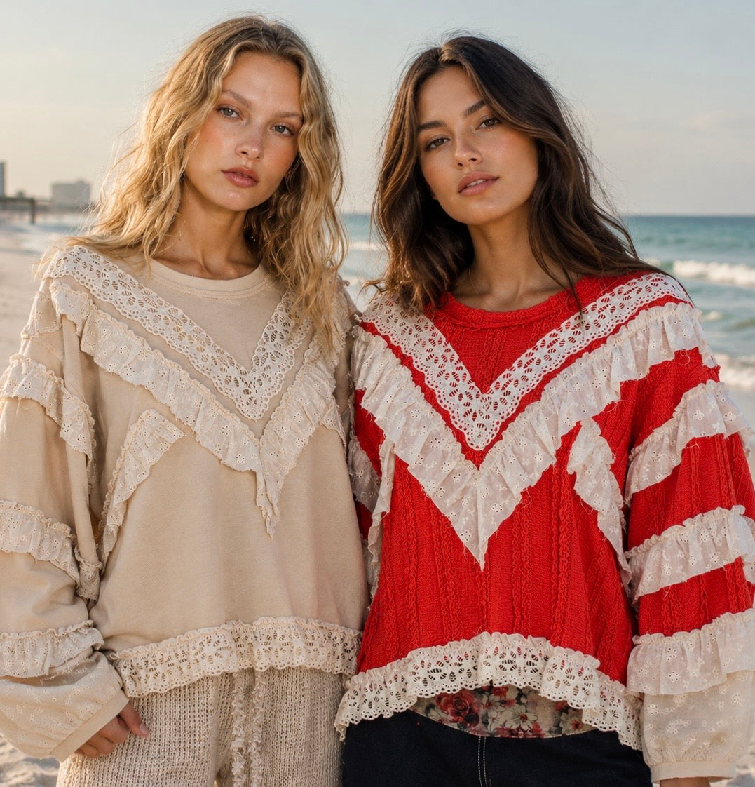 Lace Me Lovely Sweater