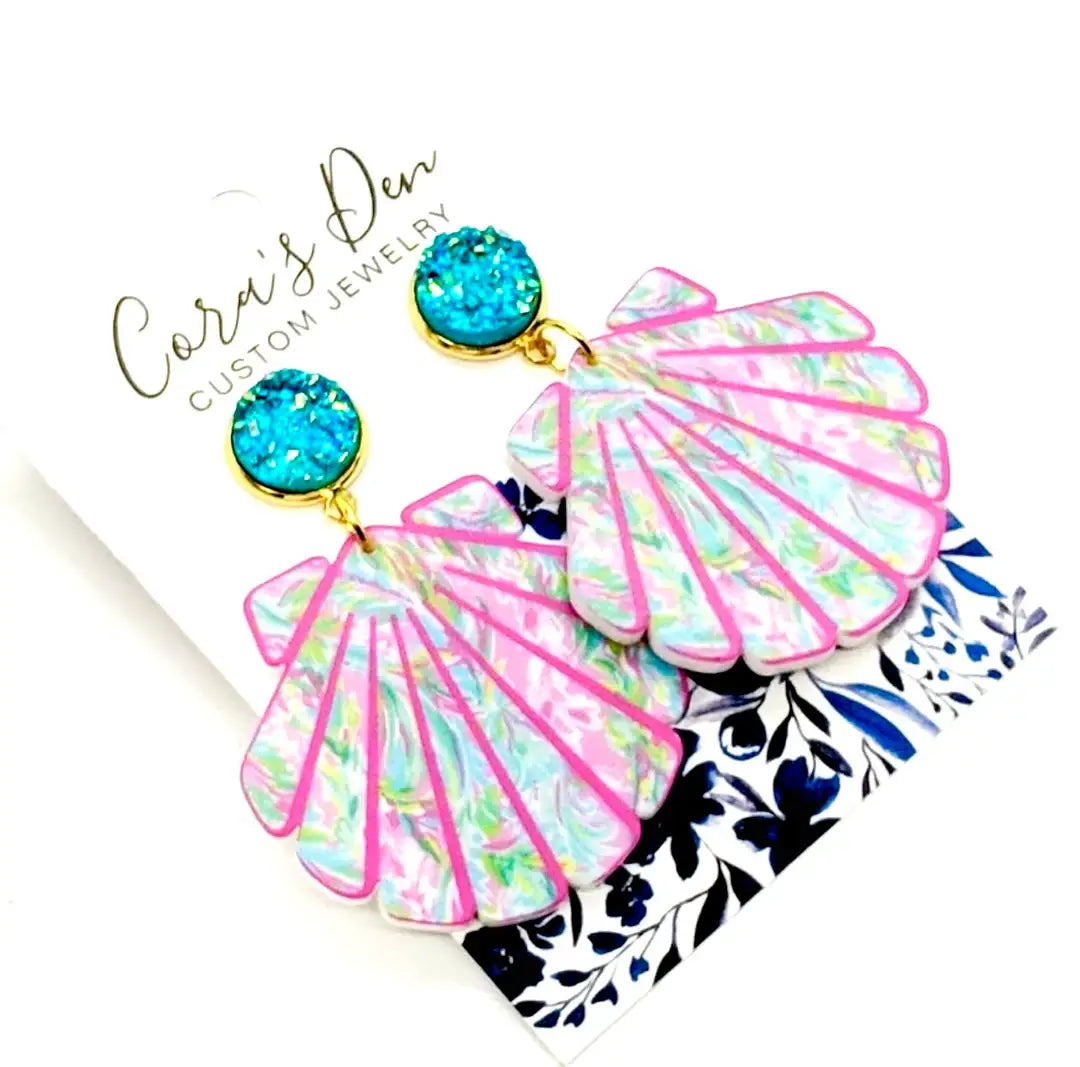 Bright Breeze Shell Earrings