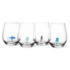 Seahorse Icon Stemless Wine Glass-4.5"H(20oz)