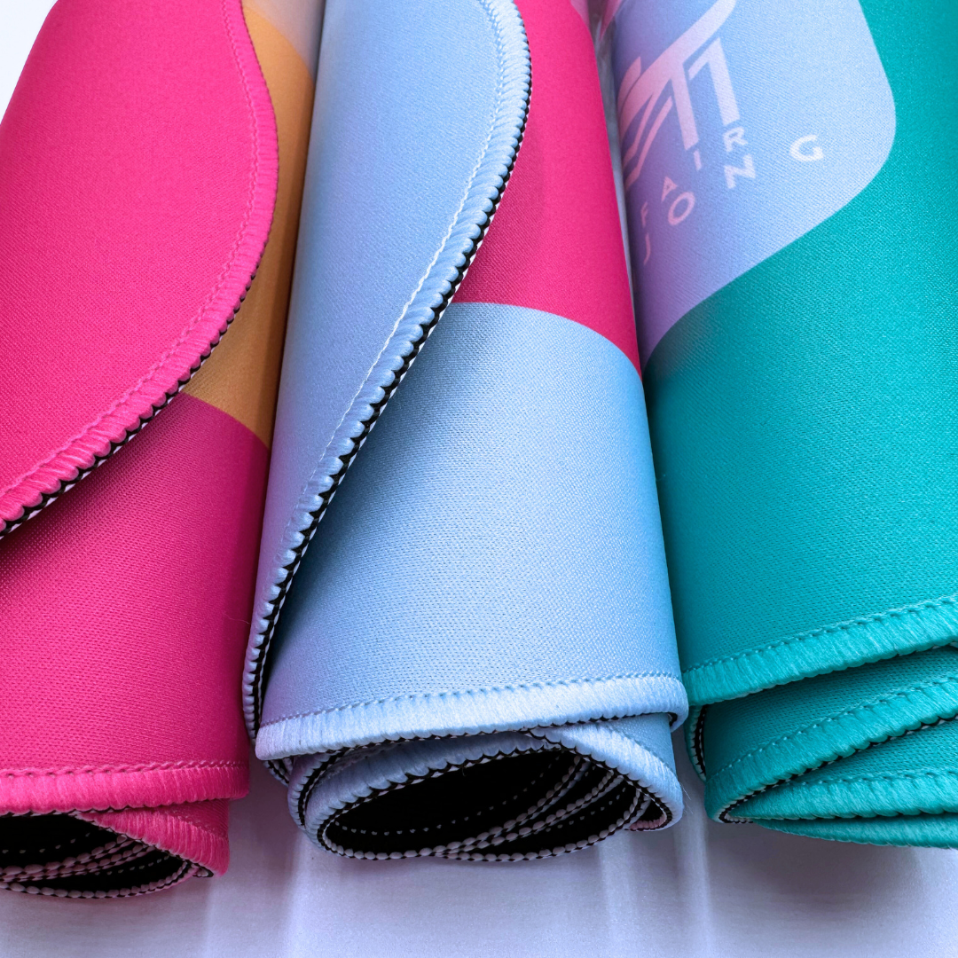 Mahjong Mat- Blue Scallop Color Wave