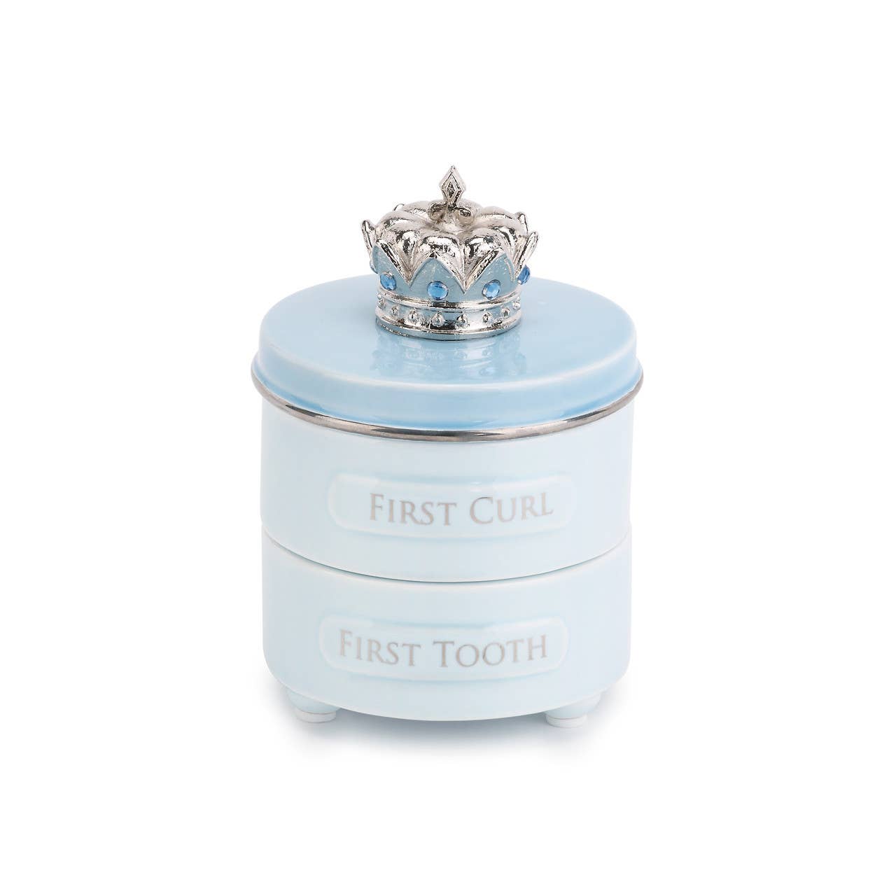 Blue First Tooth & Curl Keepsake Box