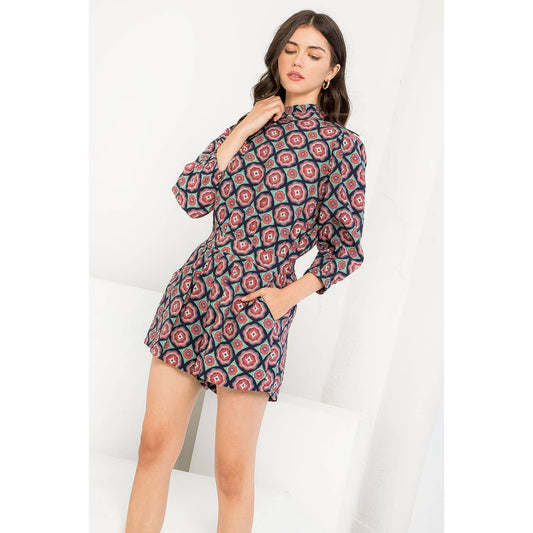 Navy Nights Romper