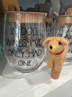 In Dog Wines Glass-Topper Set