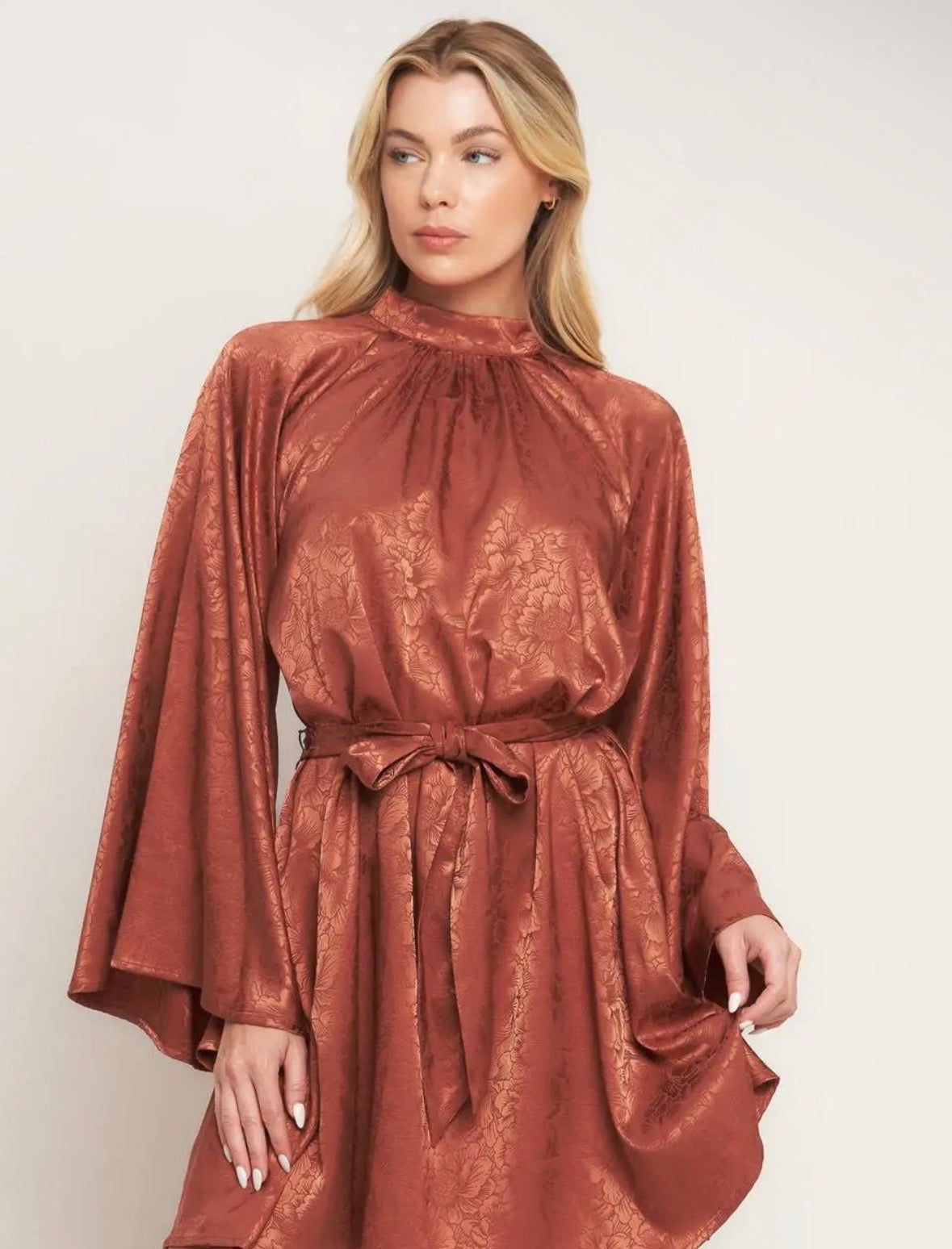 Satin Floral Dress