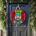Red Circle Nutcracker Door Hanger