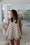 Oatmeal Polka Dot Top