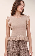 Ruffle Sweater Top