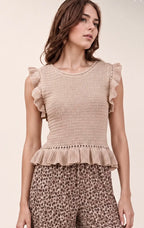 Ruffle Sweater Top