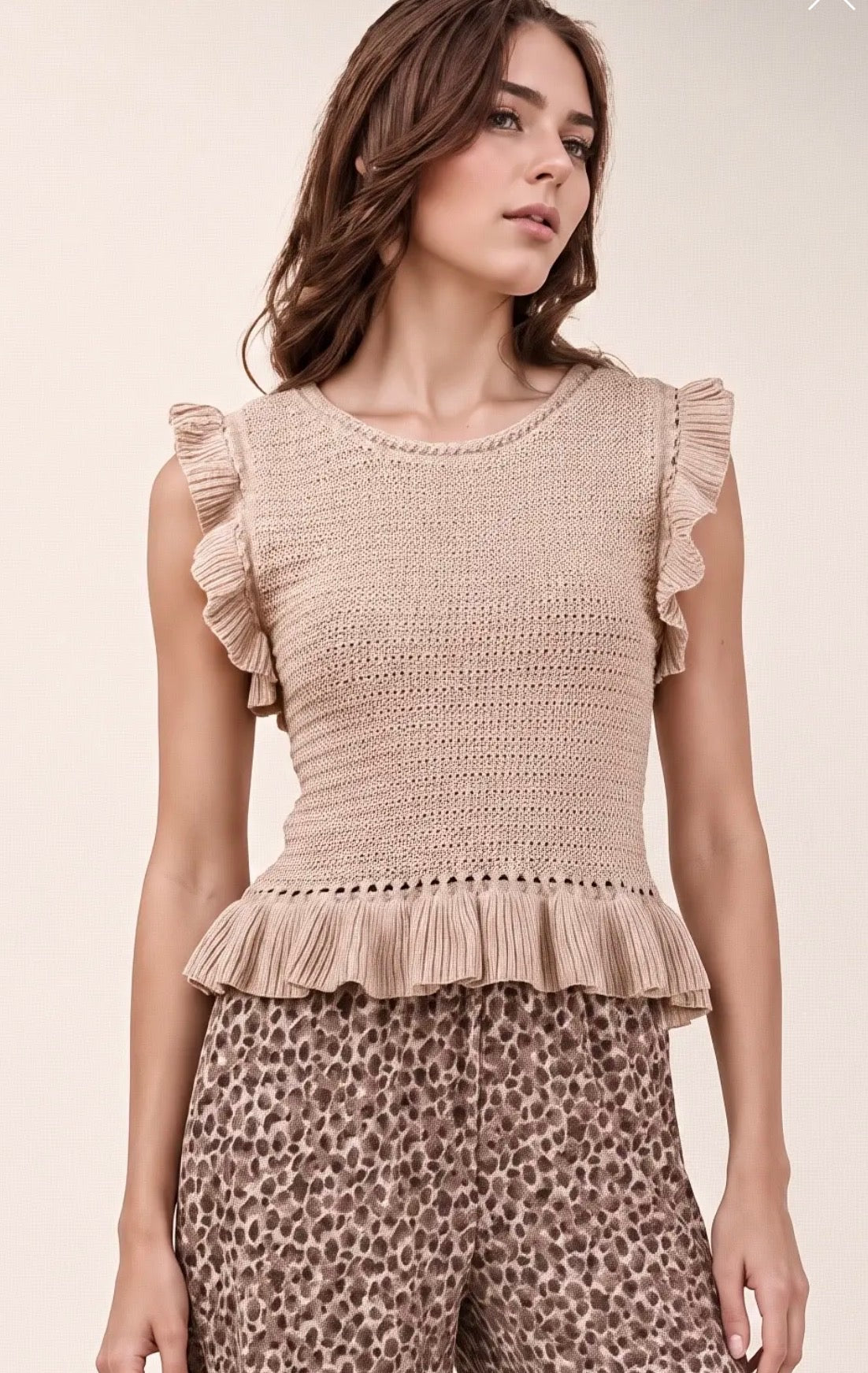 Ruffle Sweater Top