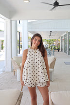 Oatmeal Polka Dot Top