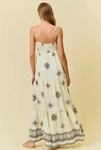 The Navy and White Maxi Dress