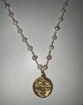 Serenity Prayer Coin Moonstone Necklace