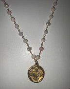 Serenity Prayer Coin Moonstone Necklace