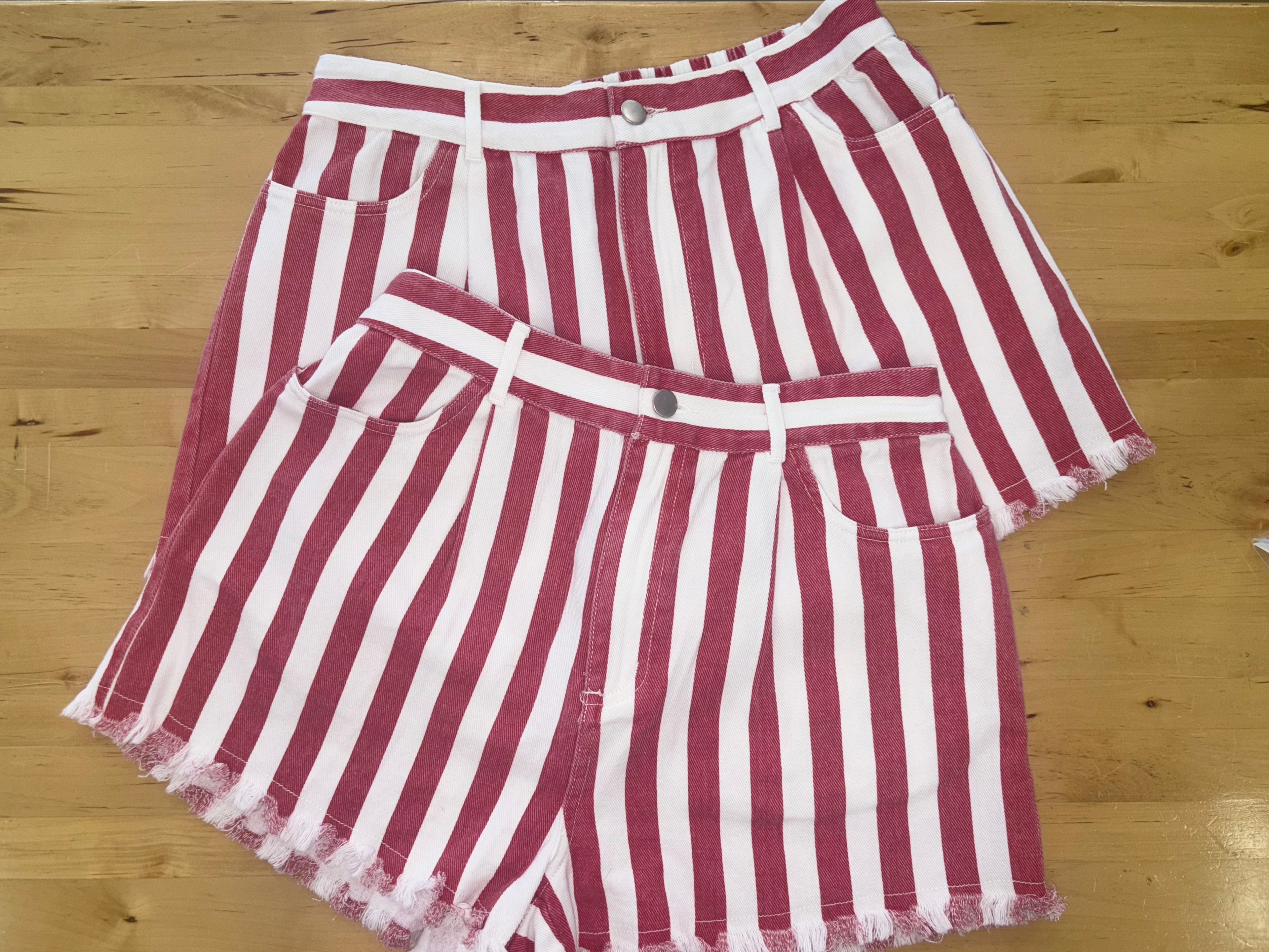 Red Stripe Shorts