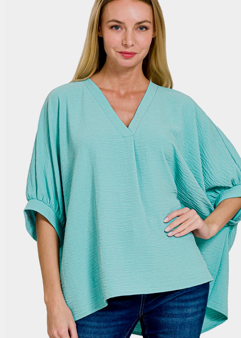 Mollie Top - Dusty Teal