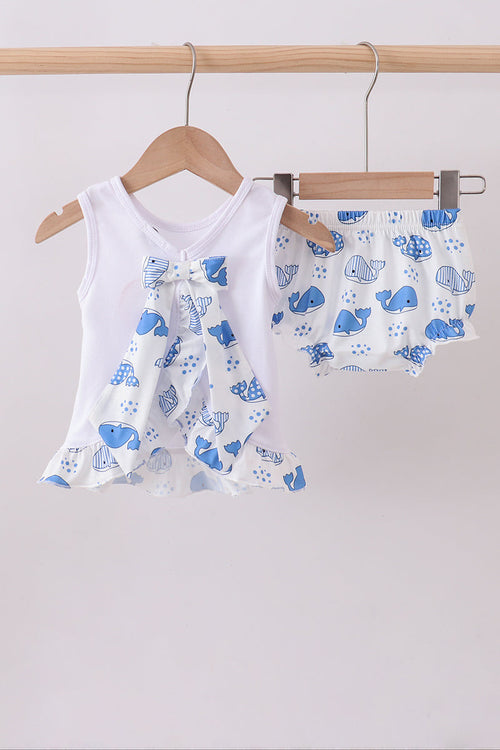 Blue Whale Bloomer Set