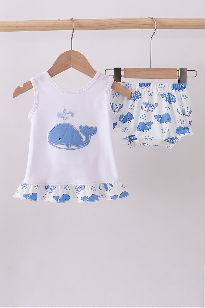 Blue Whale Bloomer Set