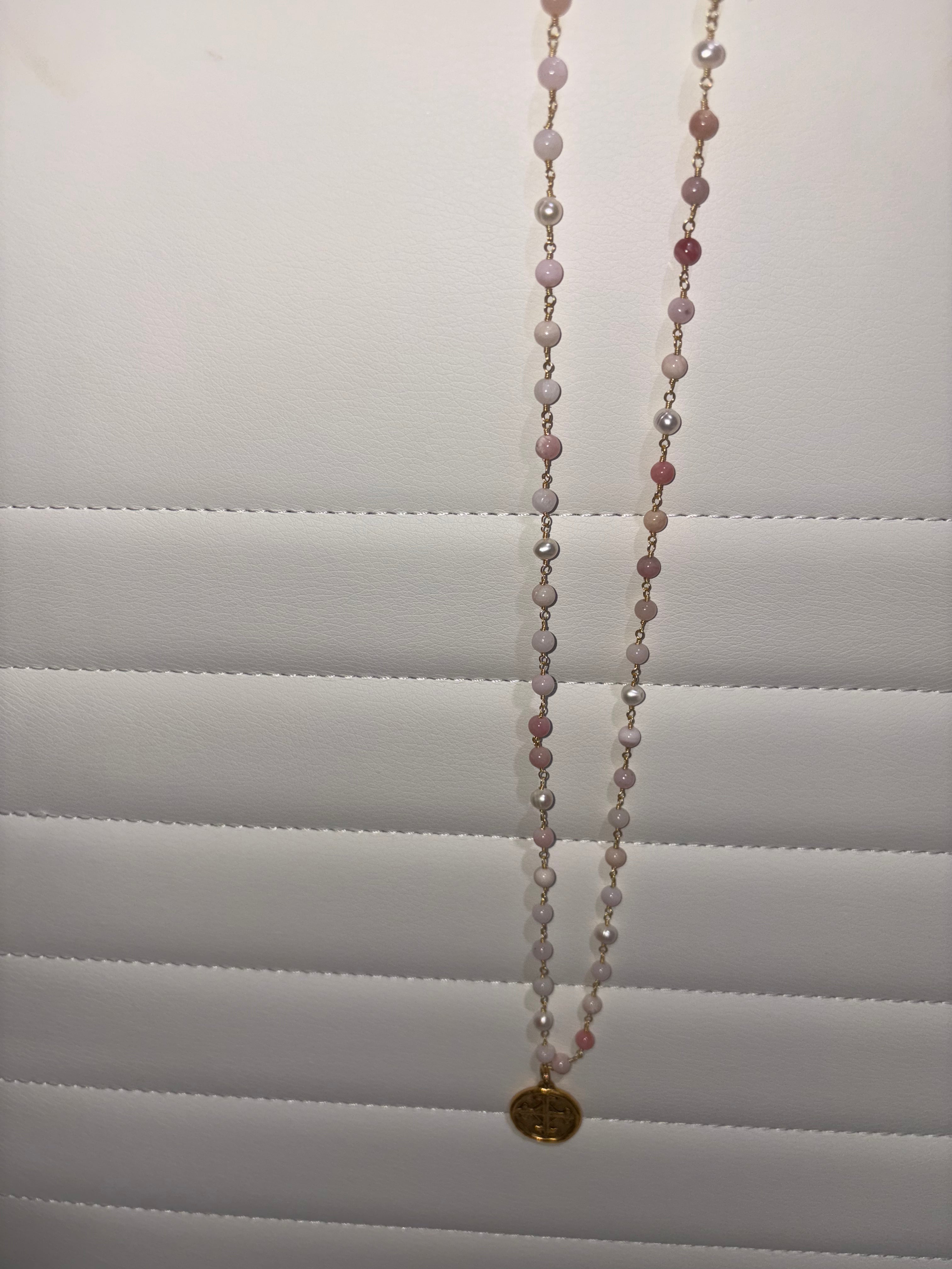 Serenity Prayer Coin Moonstone Necklace