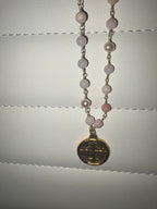 Serenity Prayer Coin Moonstone Necklace