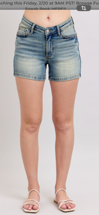 Judy Blue V-Front Vintage Shorts