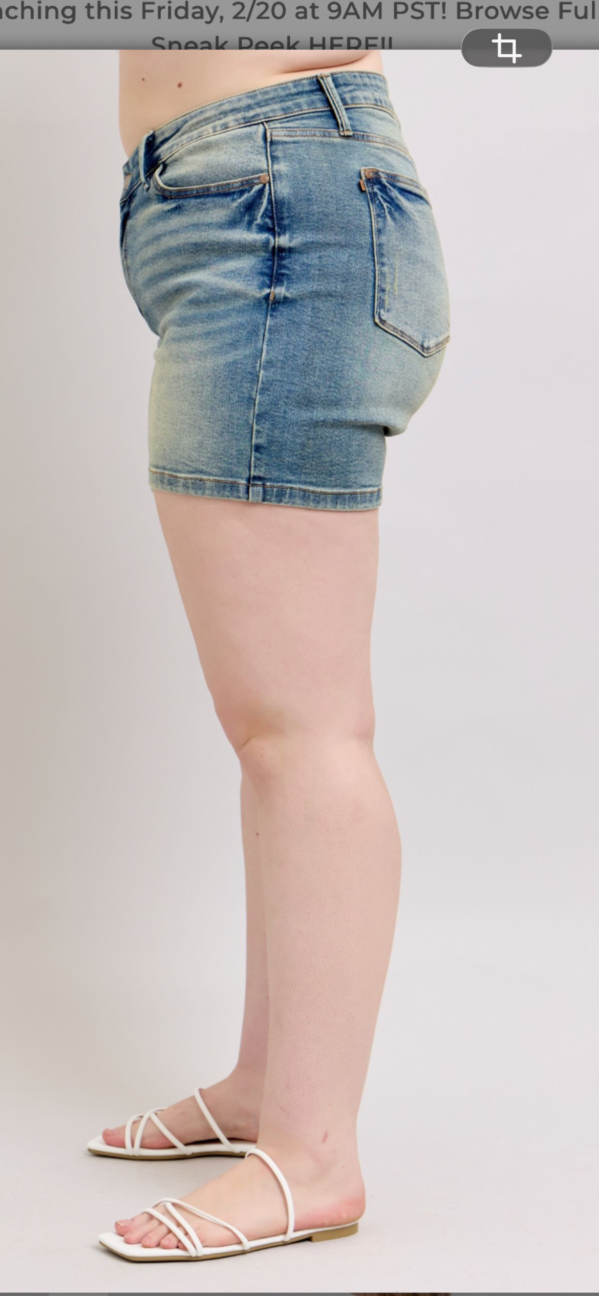 Plus Size Judy Blue V-Front Vintage Shorts