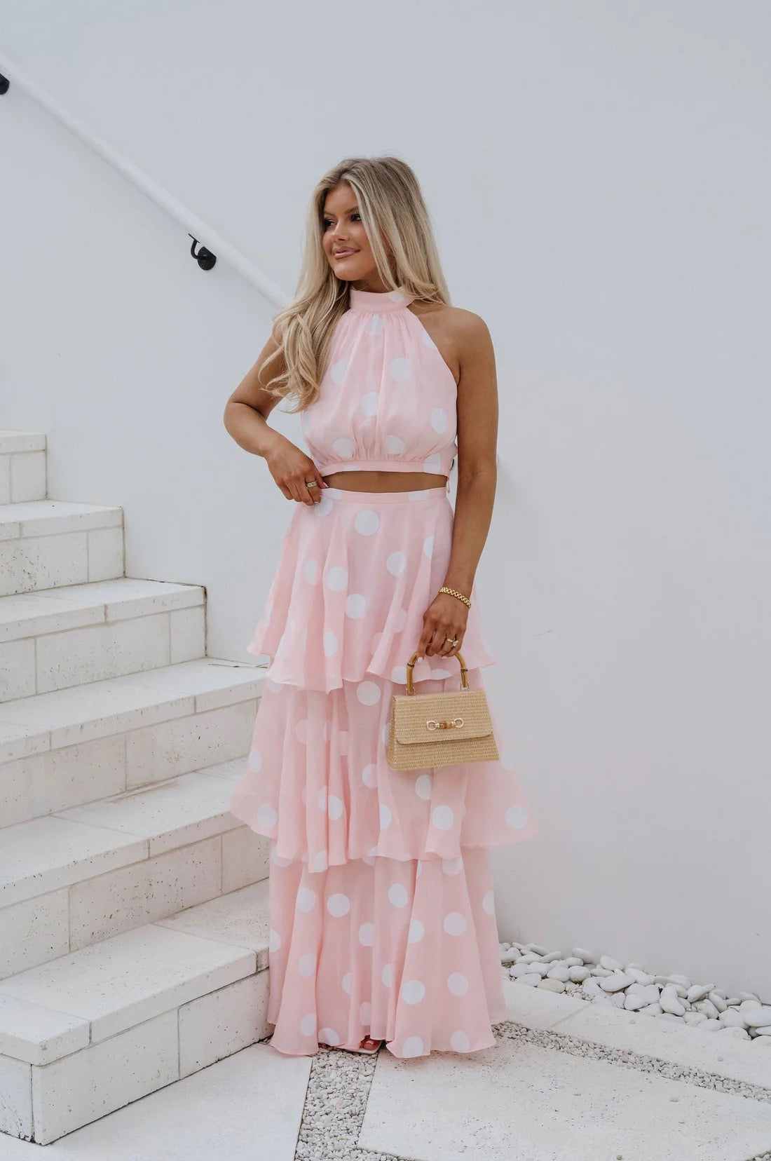Pink Polka Dot Set