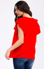 Cherry Ruffle Top