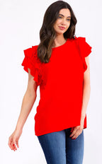Cherry Ruffle Top