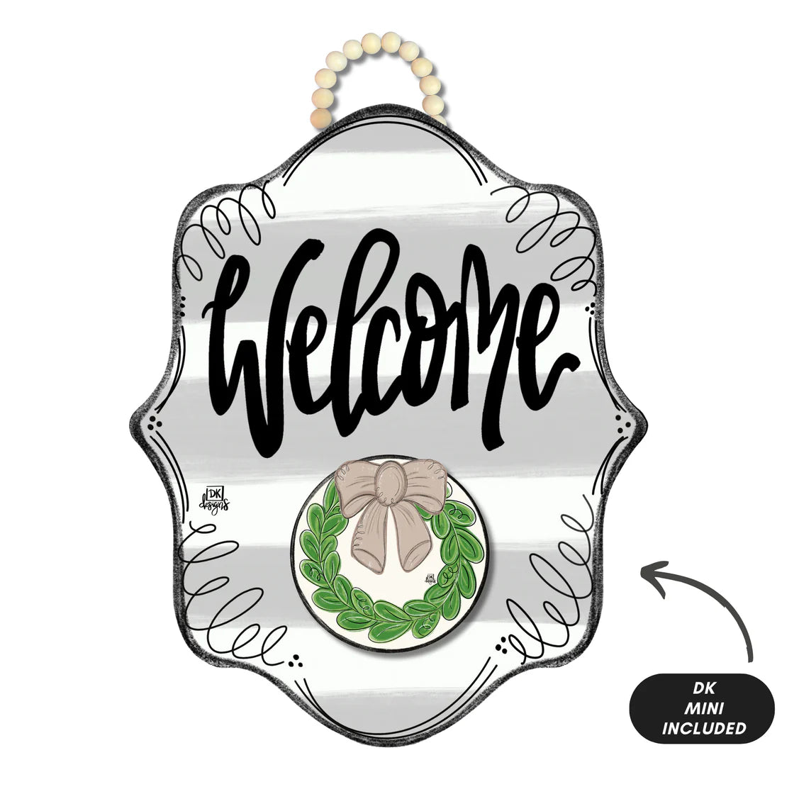 Welcome Stripe Bloom with Mini