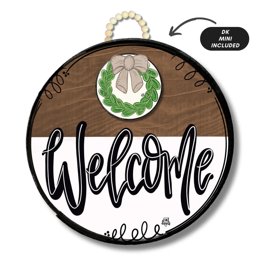 Classic Stain "Welcome" Hanger + Mini