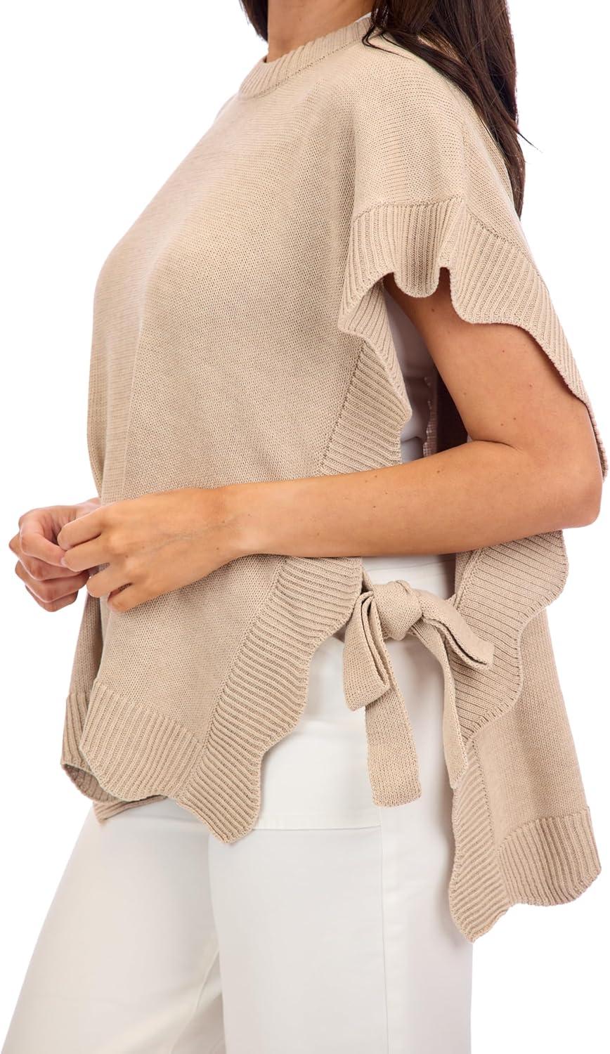 Rigsby Scallop Sweater - Tan