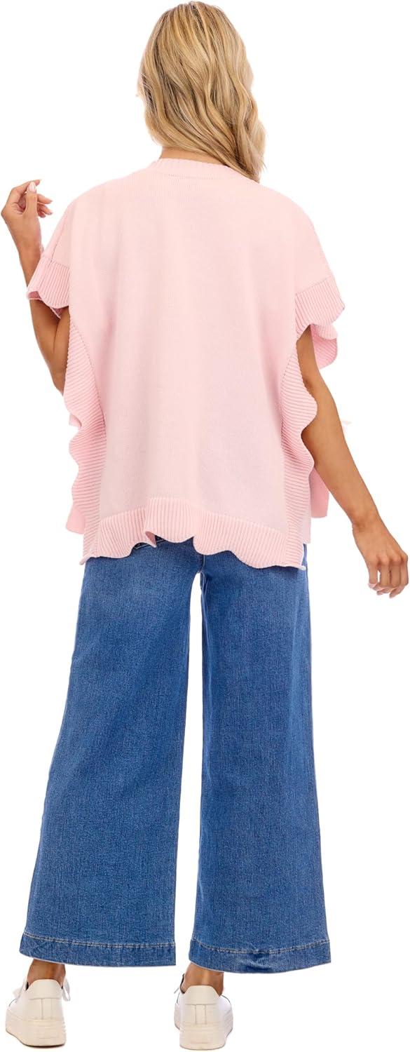 Rigsby Scallop Sweater - Pink