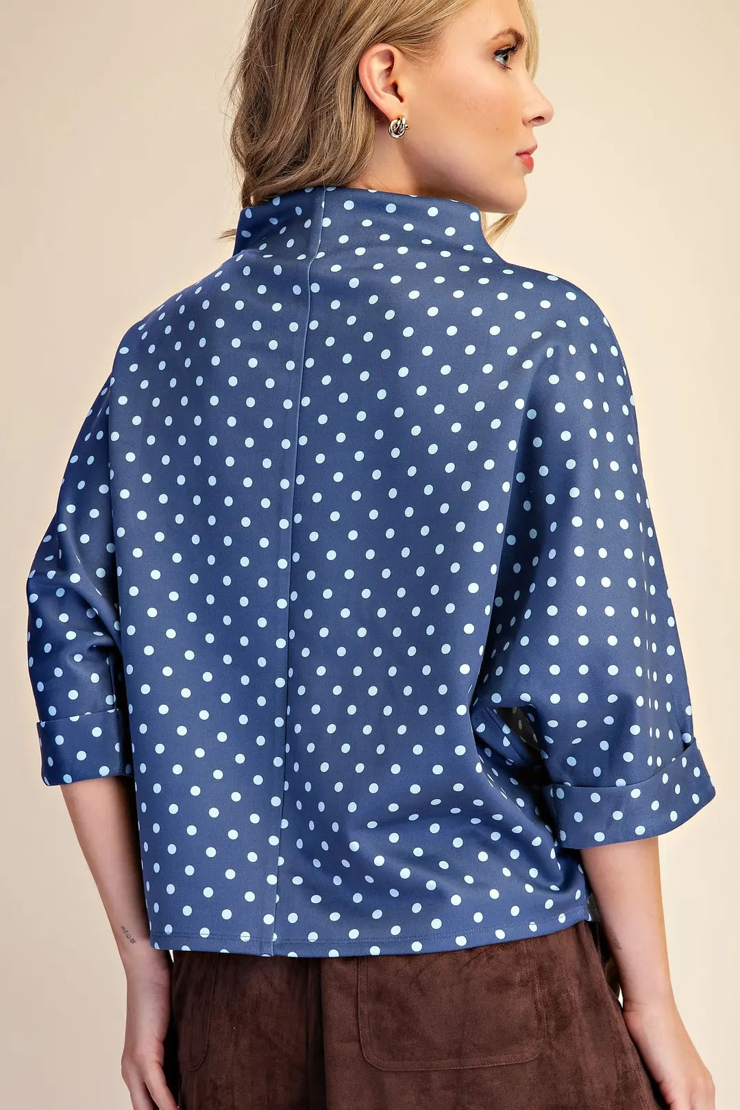 True Blue Dotted Top