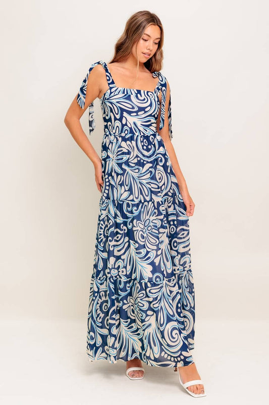 Navy Swirl Dress