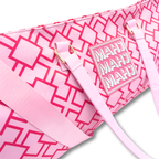 Mahjong Tote Bag-Stripes- Pink & Red