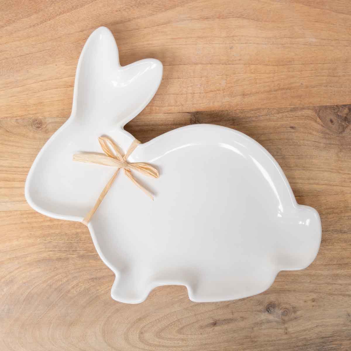 Bunny Platter    White   11.5x1.11