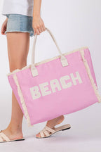 Embroidered Beach Tote