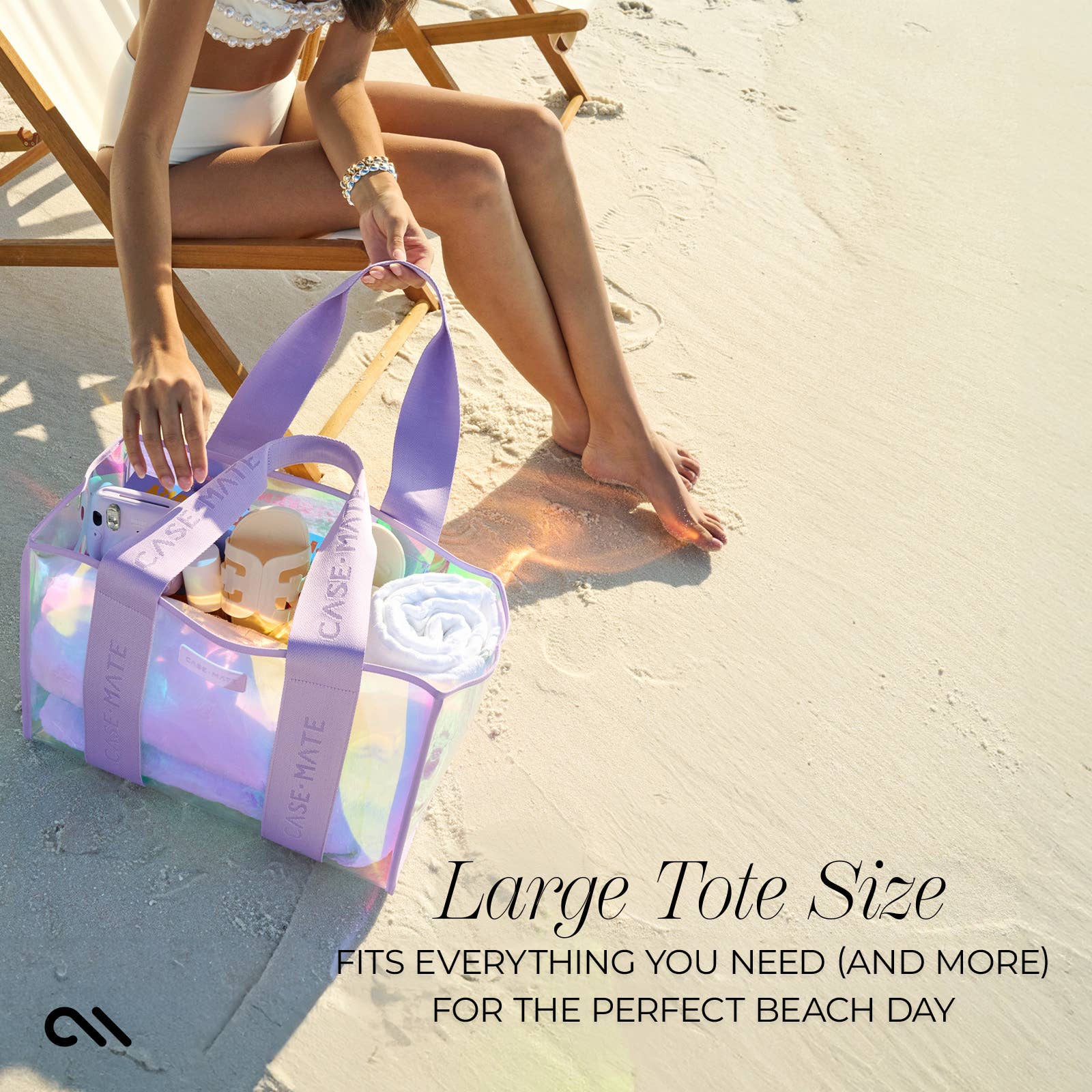 Case-Mate Soap Bubble Beach Tote Shoulder Bag - Iridescent