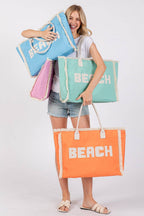 Embroidered Beach Tote