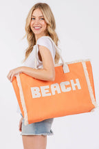 Embroidered Beach Tote