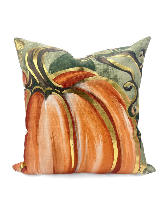Golden Orange Pumpkin Pillow