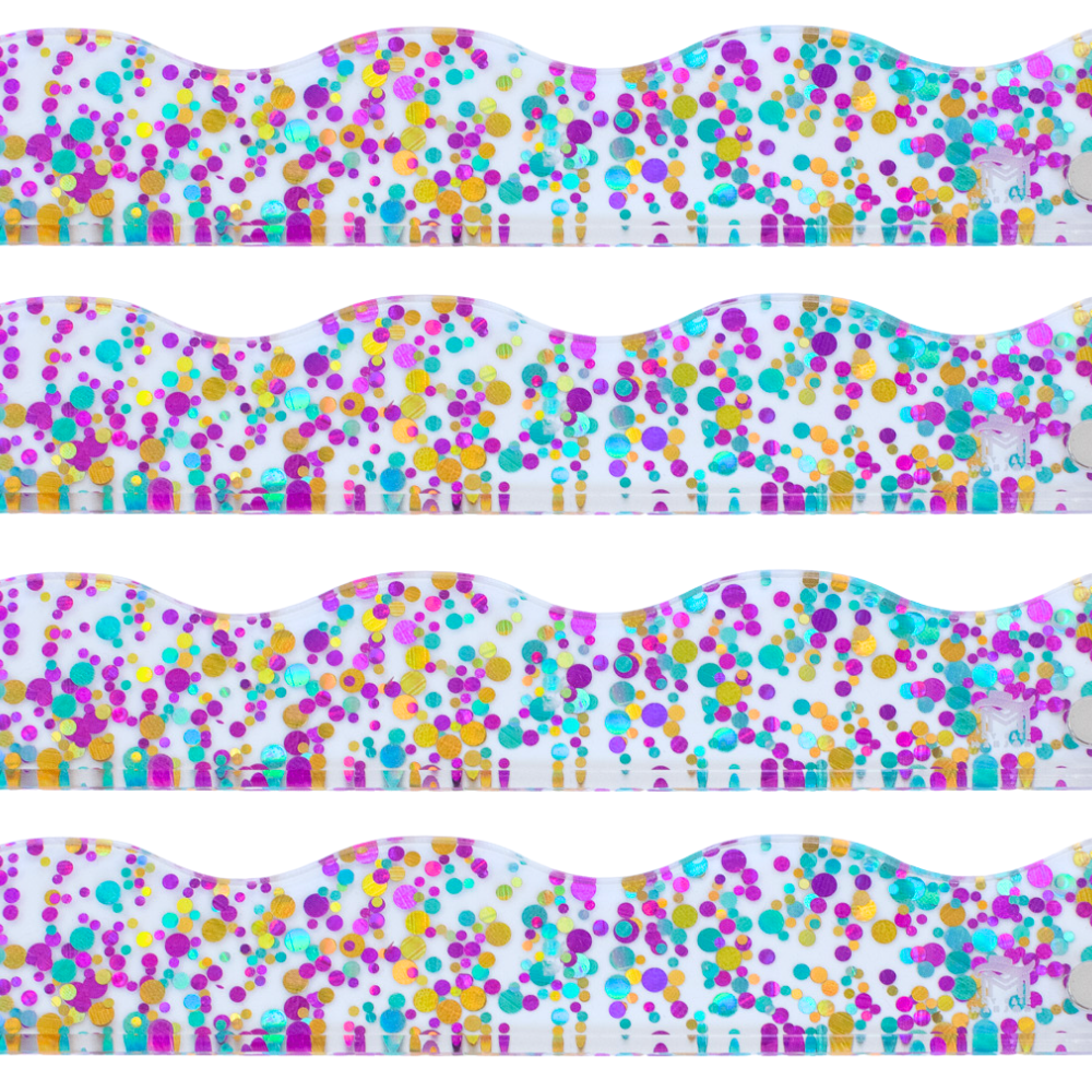 Magnetic Mahjong Pusher-Confetti-Wavy-Multi-Color