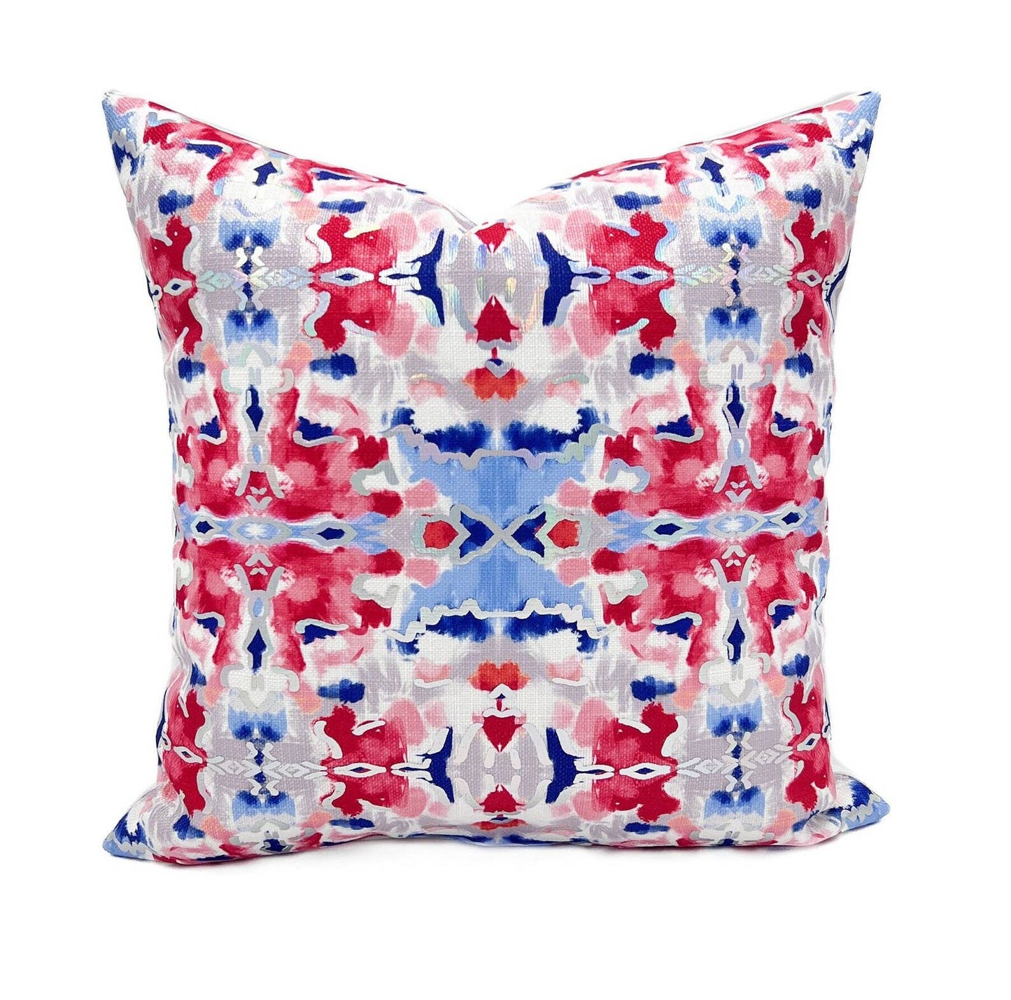 Holographic Foil Patriotic Kaleidoscope Pillow
