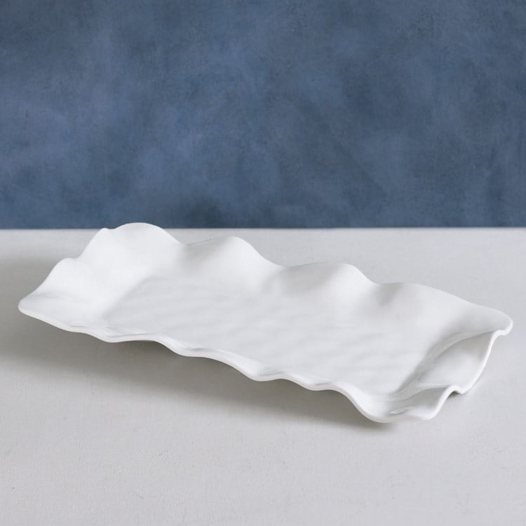 VIDA Havana Long Rect Tray (White)