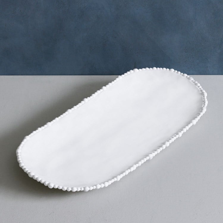 VIDA Alegria Lg Oval Platter (White)