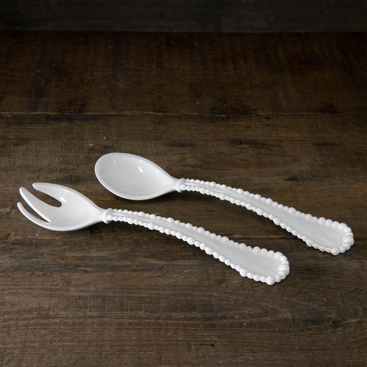 VIDA Alegria Lg Salad Servers (White)
