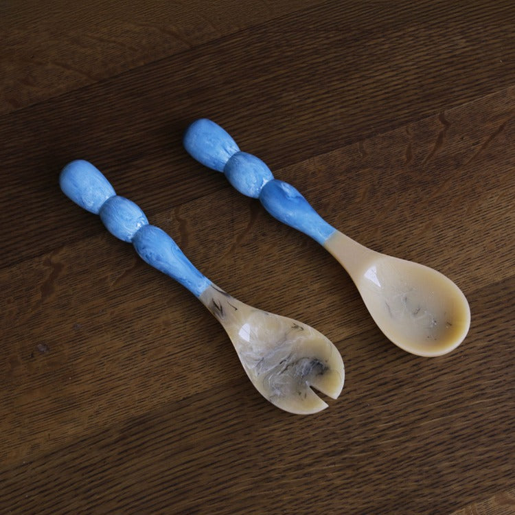 RESIN Rio Bubble Salad Servers (Blue)