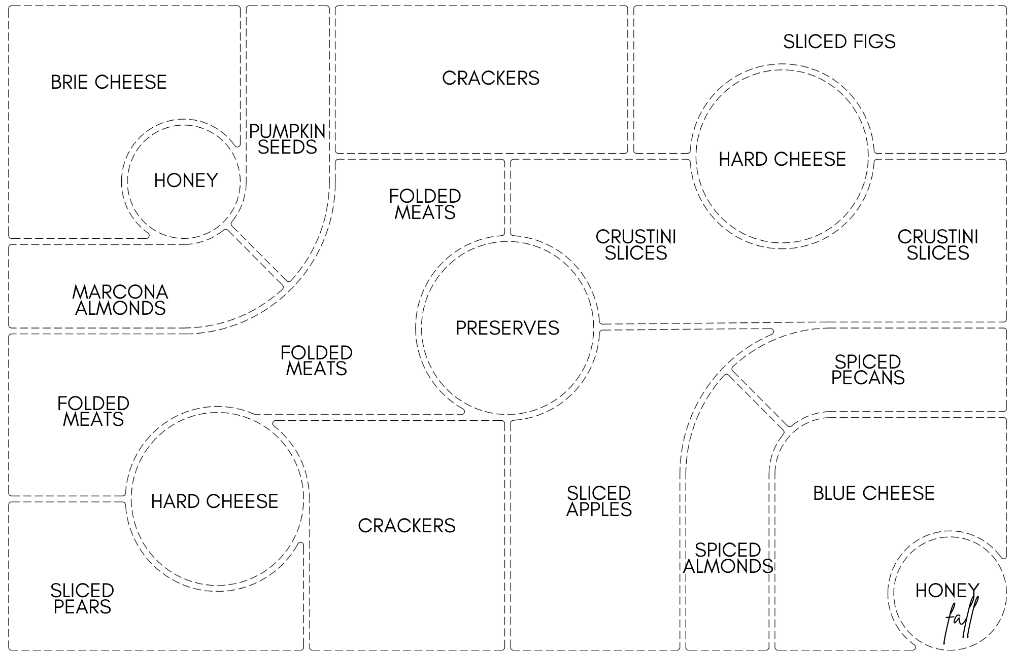Taylor Gray CHARCUTERIE MAP insert set of 10